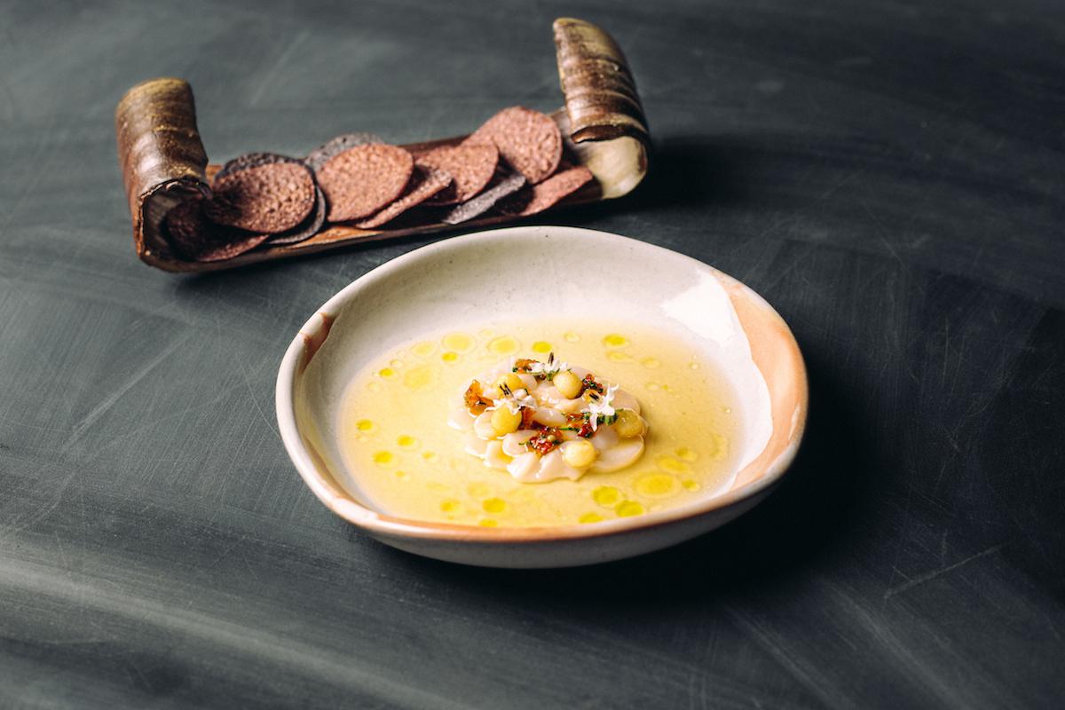 A featured course from a previous dinner series with pop-up tamale duo chefs Olivia López and Jonathan Percival. | Photo by Dan Padgett