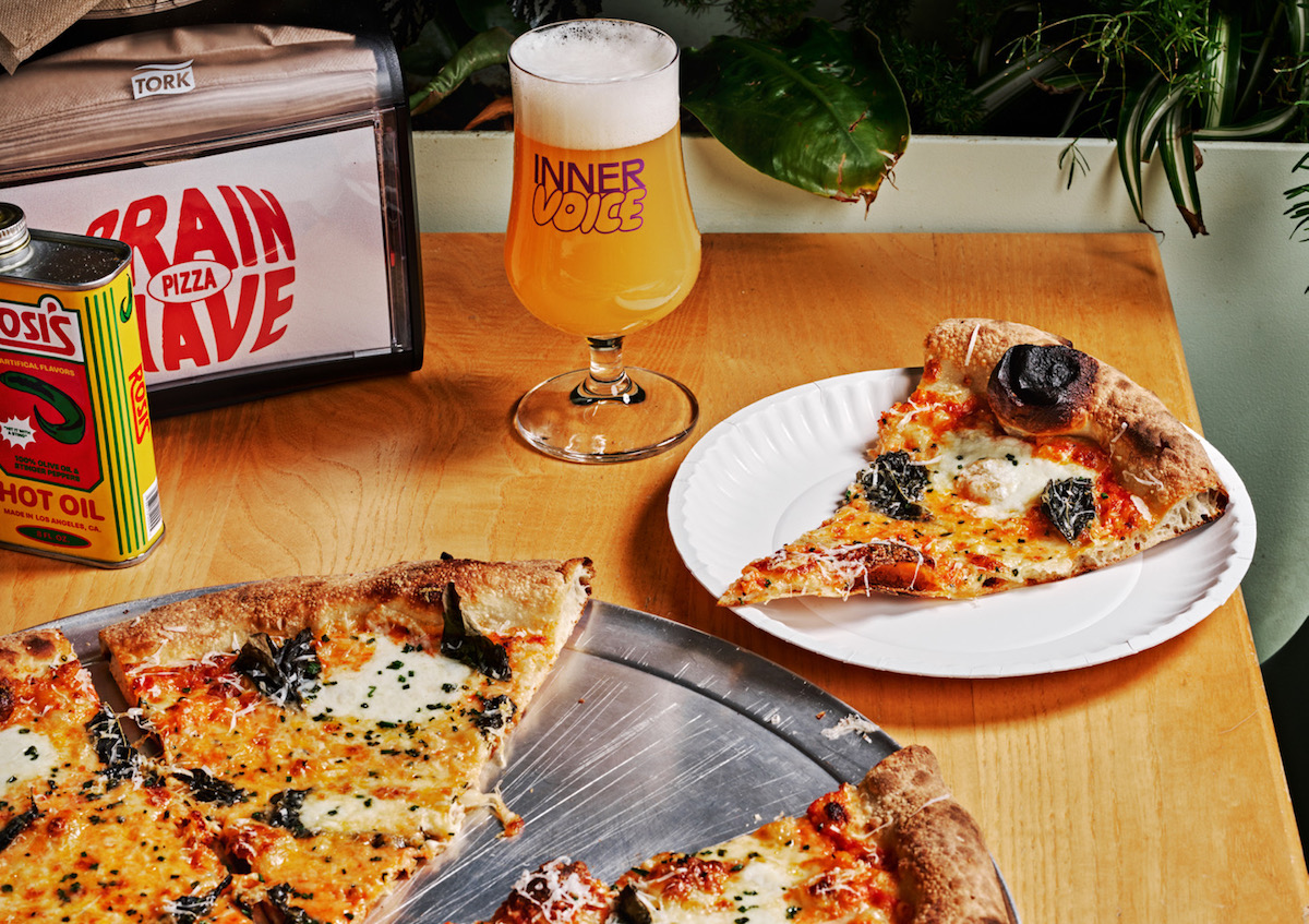 Beer and pizza pairing at Inner Voice Brewing. | Photo by Inner Voice Brewing