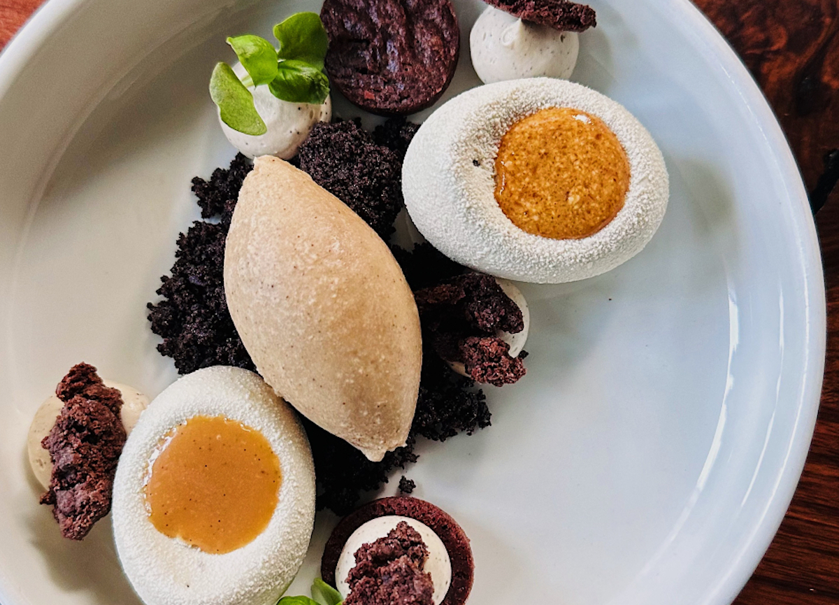 Vegan coffee and amaretto dessert at Lazy Betty. | Photo by Lazy Betty