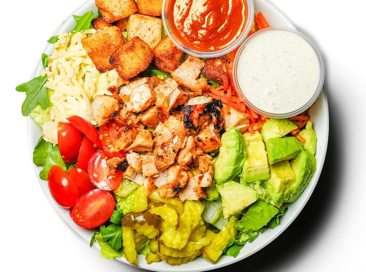 Buffalo chicken salad at Leaf & Grain. | Photo by Leaf & Grain