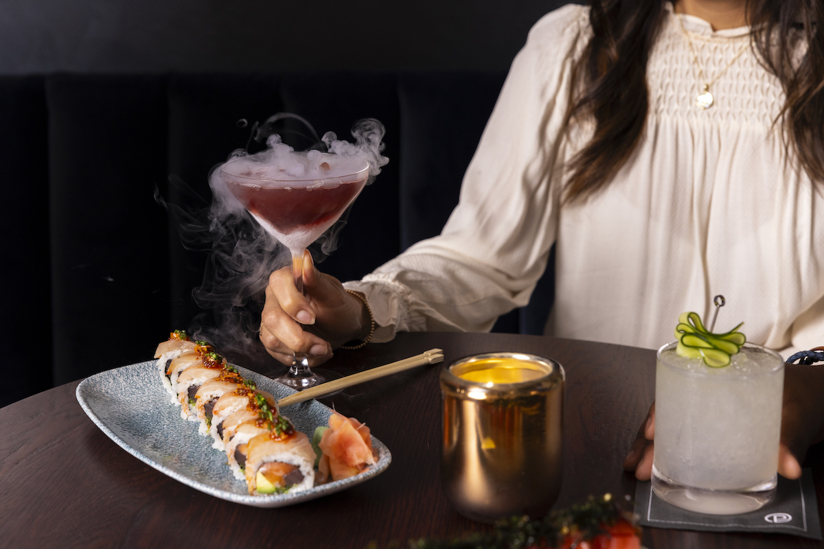 The smoking berries and bubbles cocktail at Ocean Prime. | Photo by Cameron Mitchell Restaurants