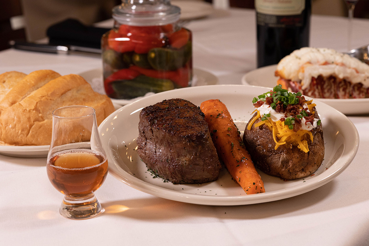 Signature steak and potato combo at Bob's Steak & Chop House. | Photo by Bob’s Steak & Chop House