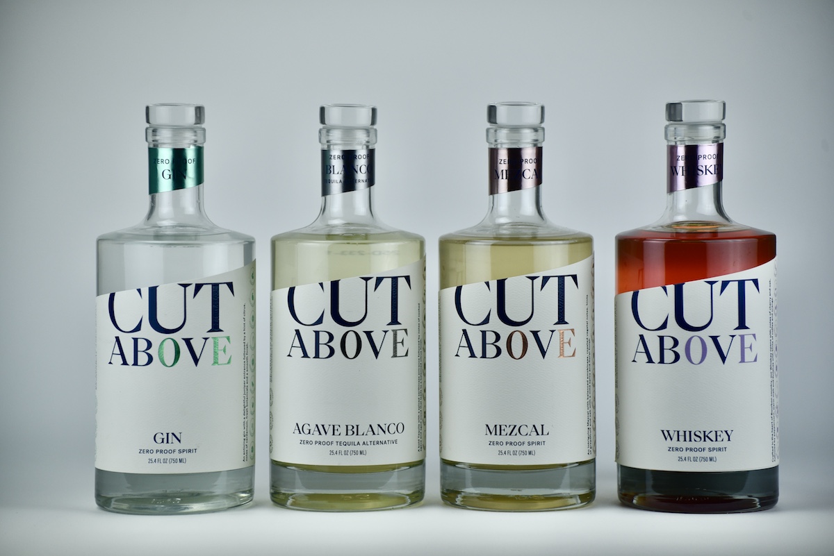 The complete lineup of Cut Above Zero Proof Spirits. | Photo by Cut Above