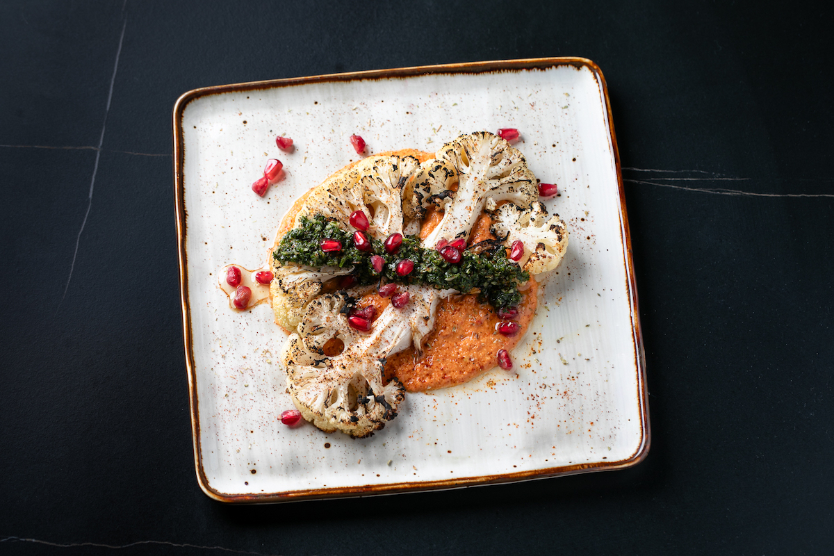 Cauliflower steak at Azara. | Photo by Erik Meadows Photography