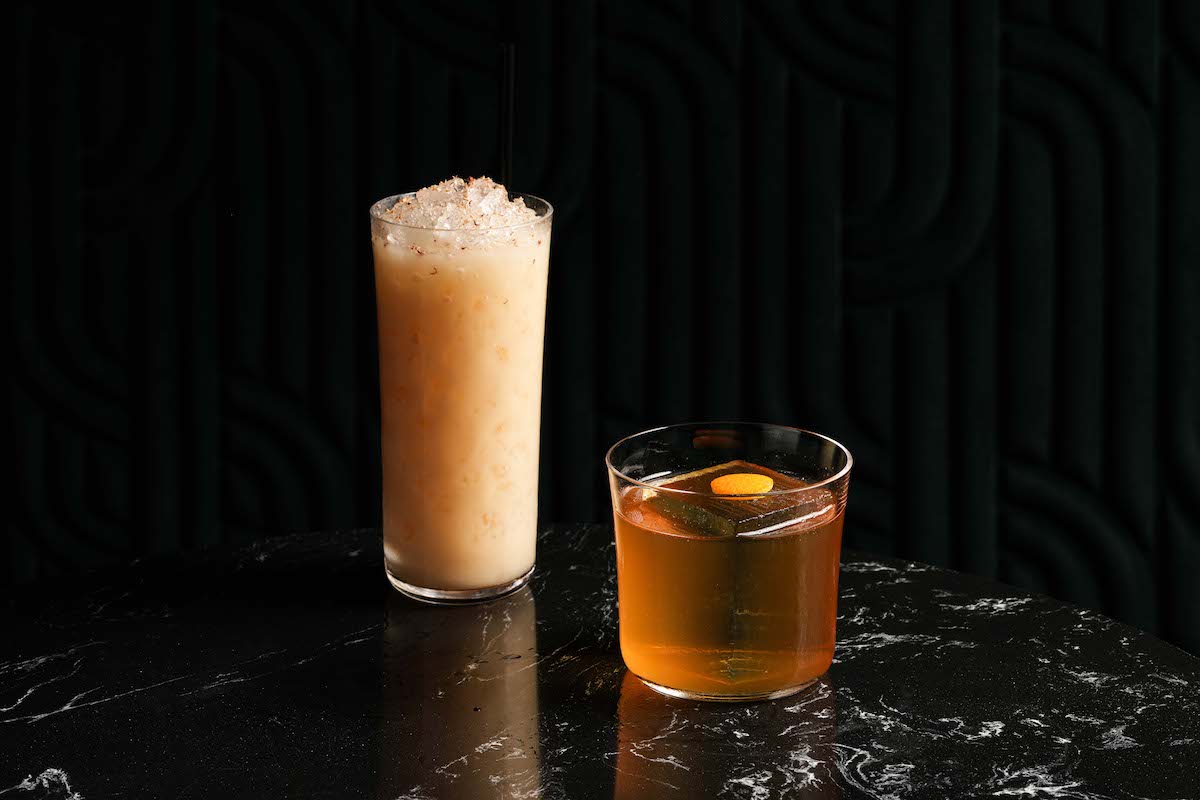 The Rice and Shine and Laguna cocktails, made sans booze at Bar Moon. | Photo by Lorenzo Franco