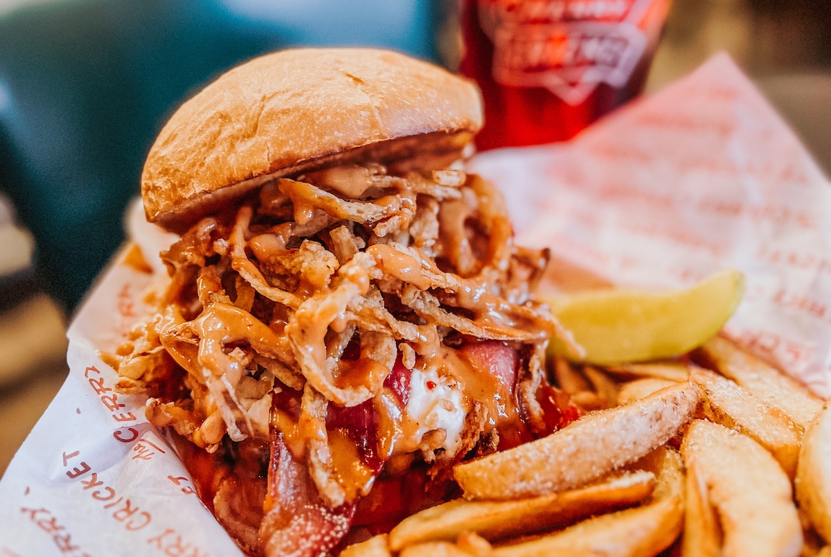Head to a Cherry Cricket location to try the special burger. | Photo courtesy of The Cherry Cricket