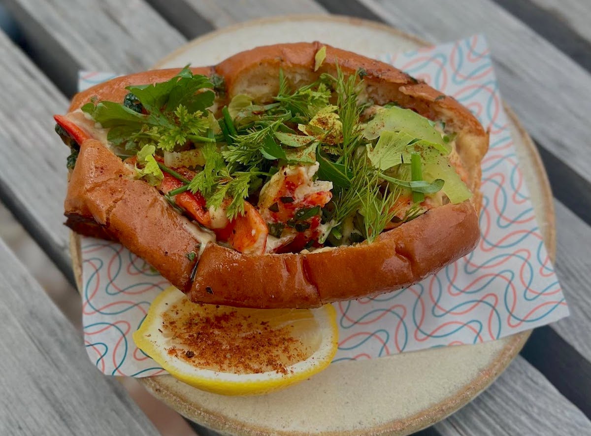 Lobster on a roll, offered during weekend brunch at Squable. | Photo by Squable