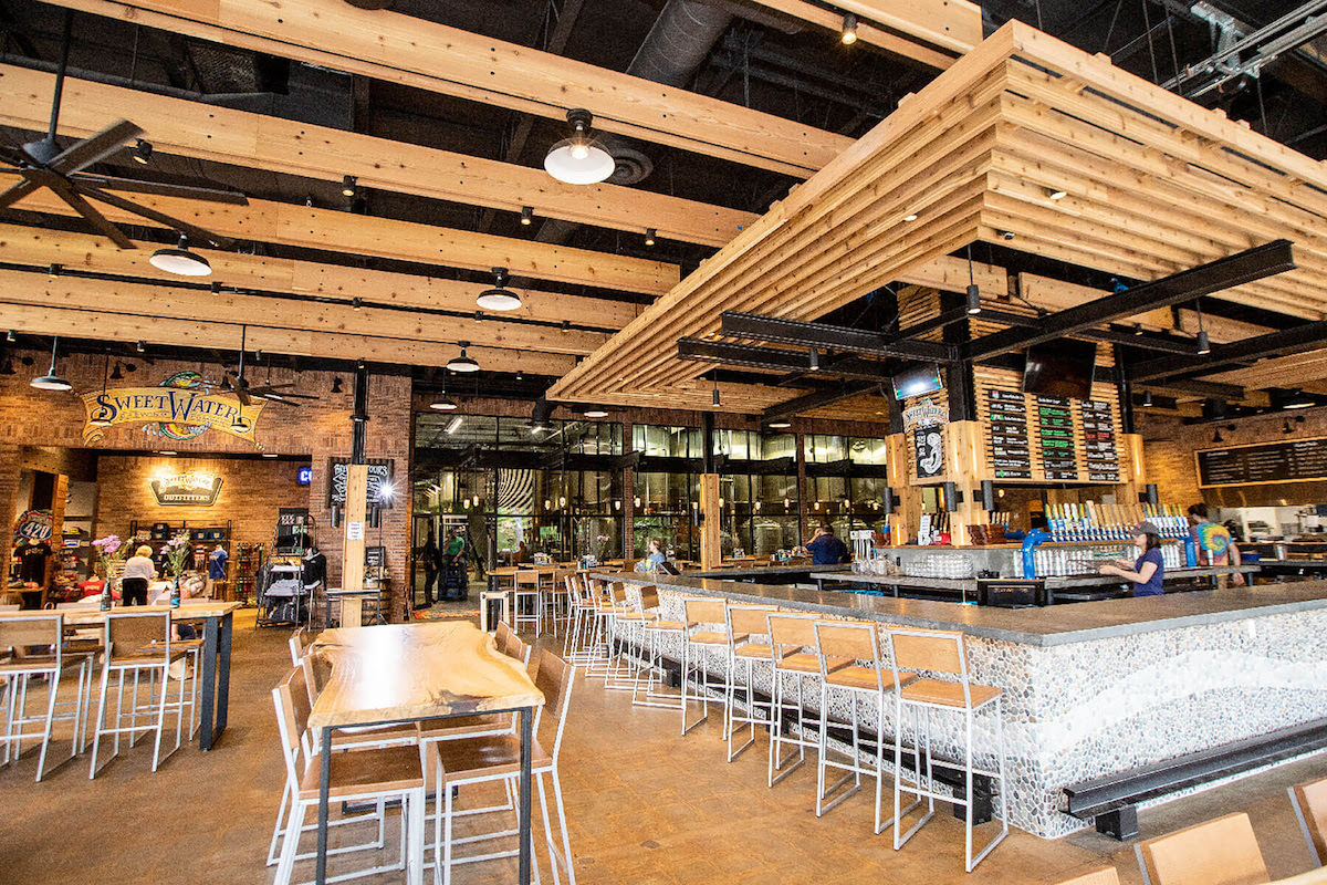 The taproom at SweetWater Brewing Company. | Photo by SweetWater Brewing Company