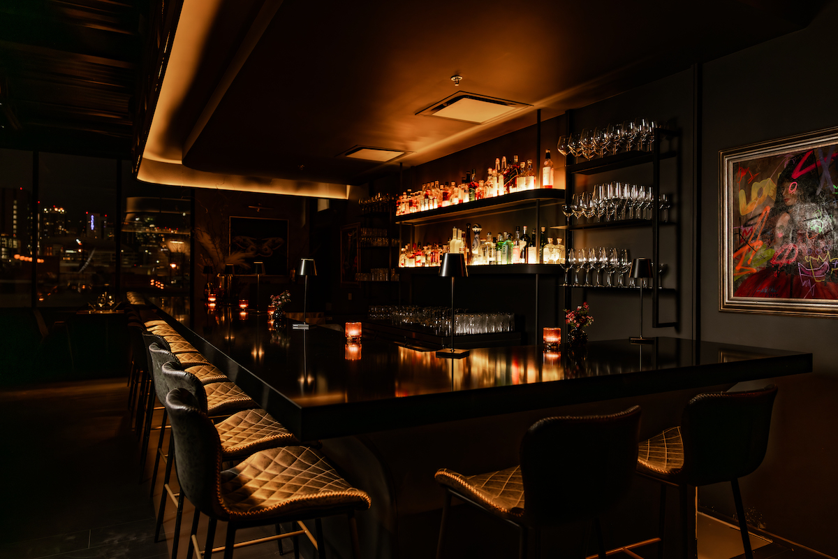 The dimly lit bar at the Saint. | Photo by the Saint