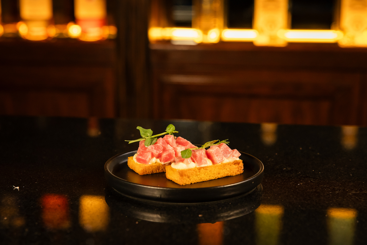 Tuna tartare, from the Journey tasting experience at CASE Chocolates. | Photo by CASE Chocolates