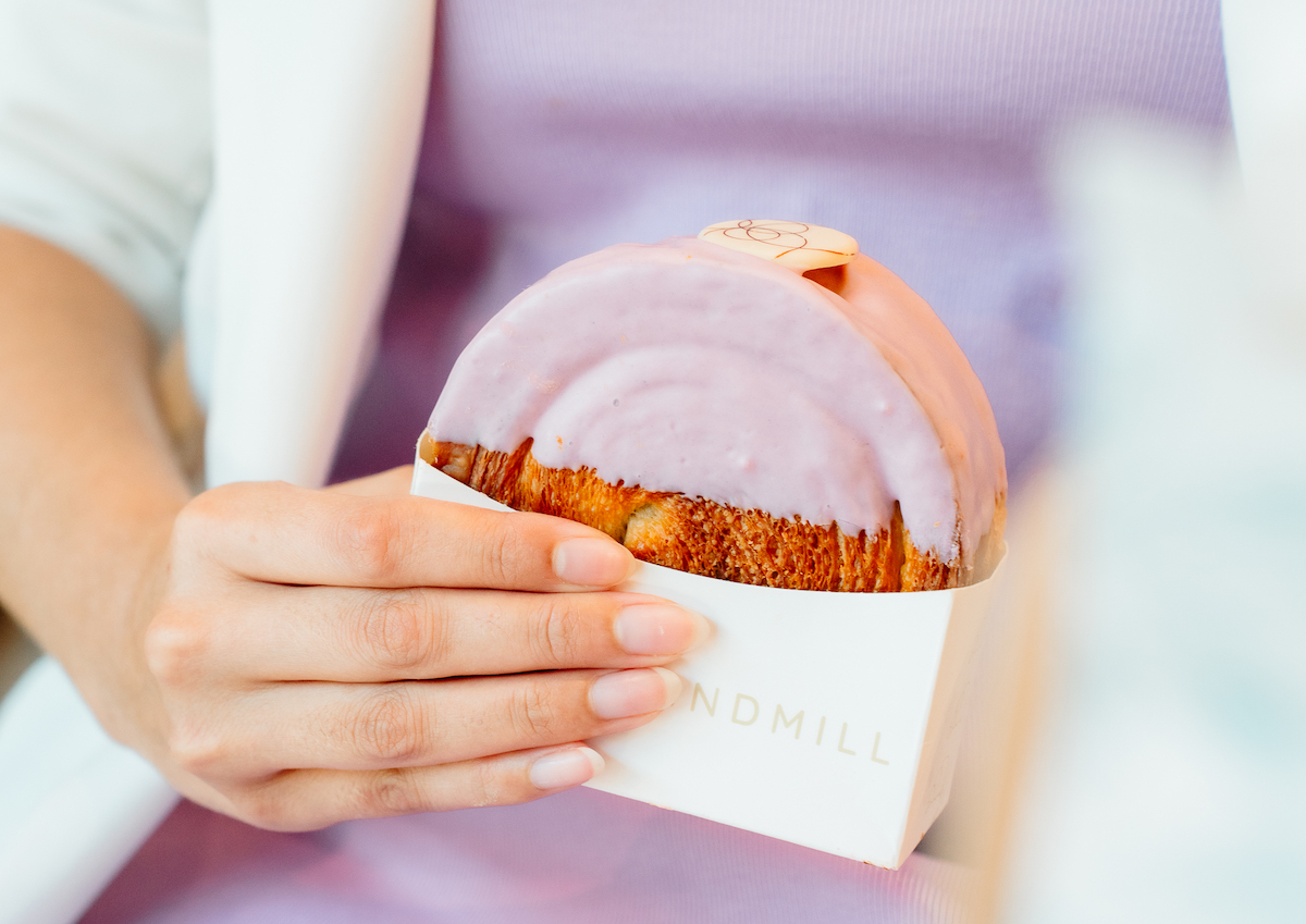 NY roll with blueberries at White Windmill Bakery and Café. | Photo by White Windmill Bakery and Café