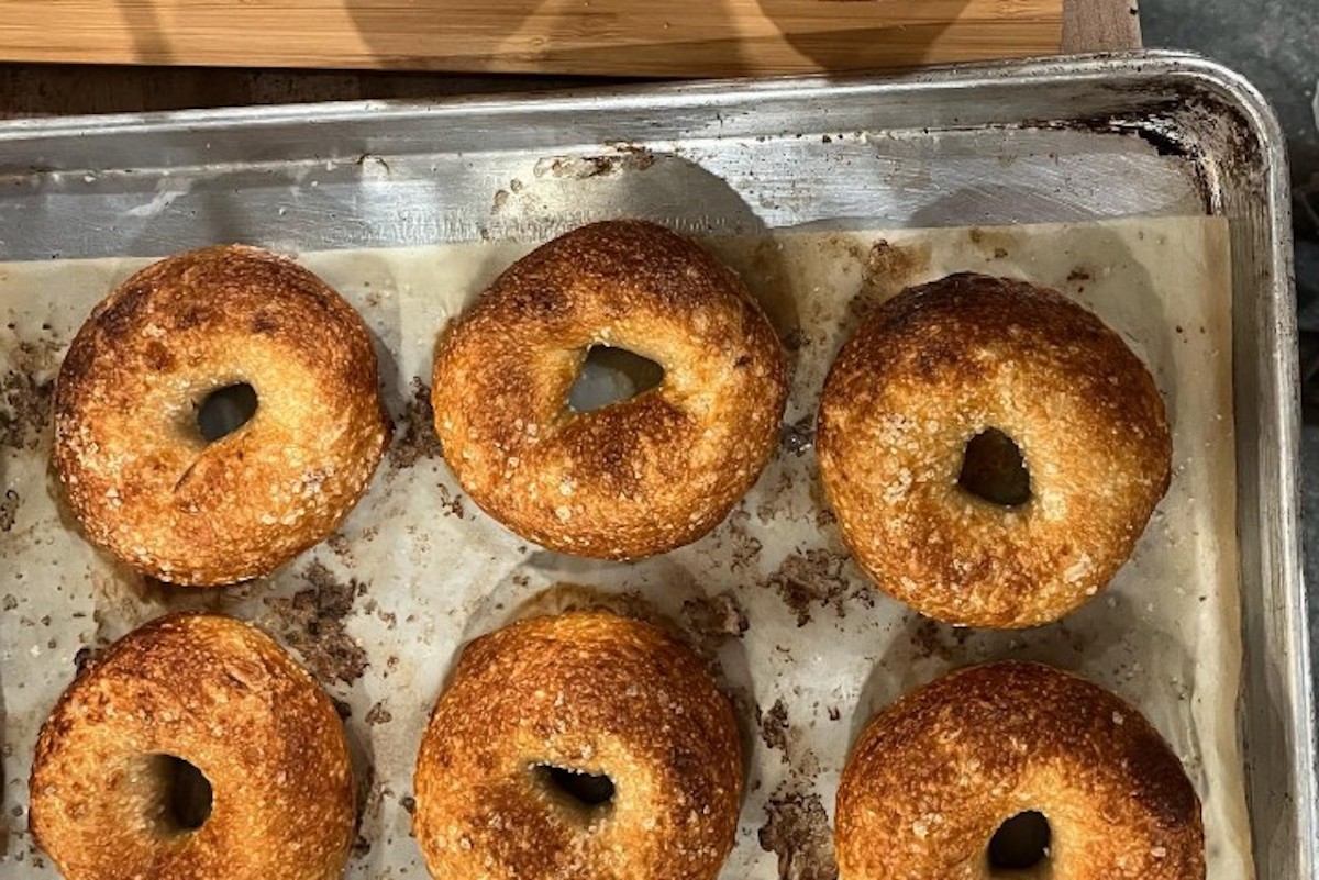 Wood oven fresh sourdough bagels at Evergreen Butcher & Baker. | Photo by Evergreen Butcher & Baker