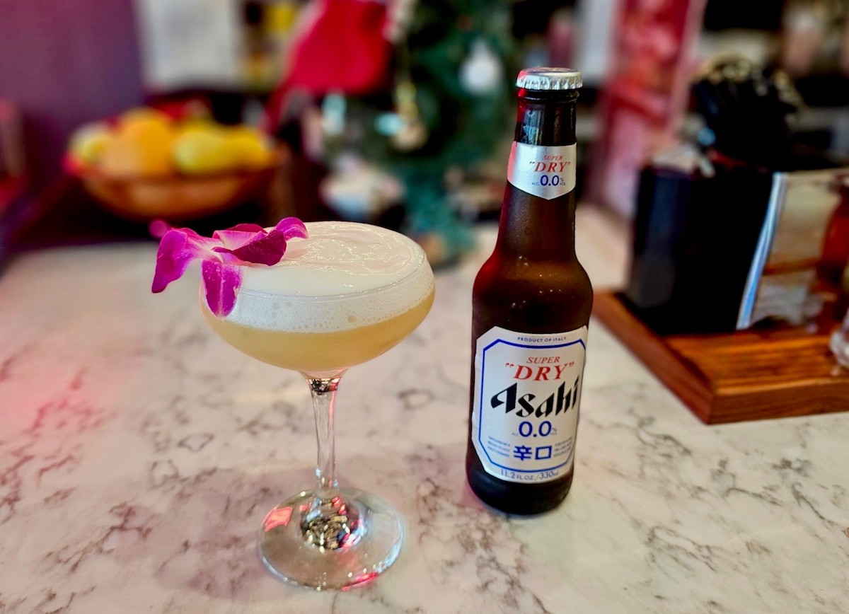 The XX mocktail and Asahi beer at Kazzan Ramen & Bar. | Photo by Kazzan Ramen & Bar