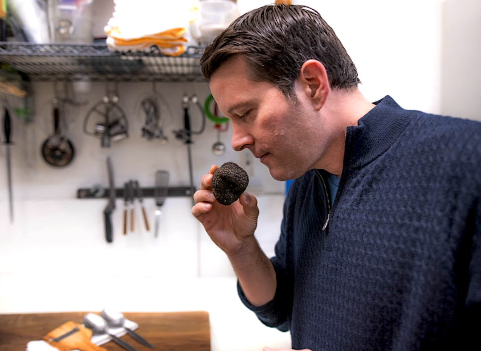 Chef Darrel Truett getting ready for a truffle dinner. | Photo courtesy of Barolo Grill