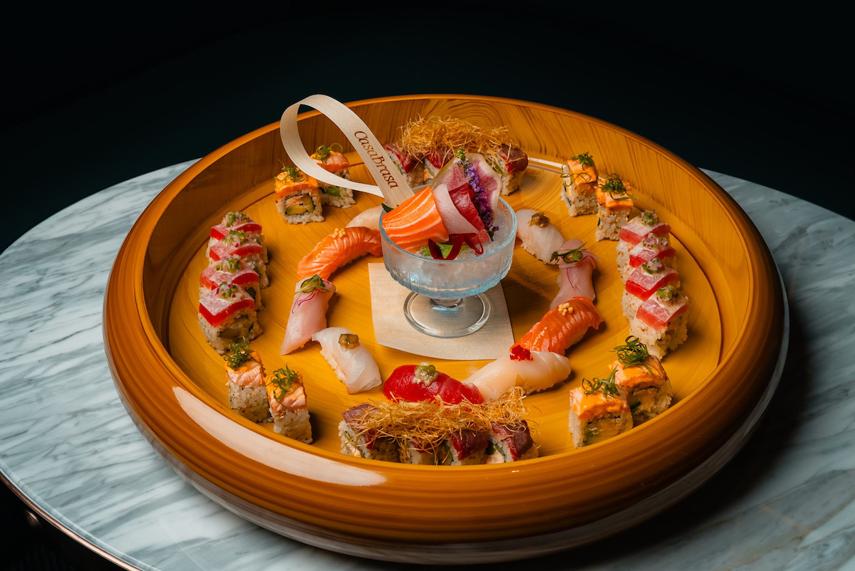 A festive presentation of sushi at Casa Brasa. | Photo by Big Dill Hospitality