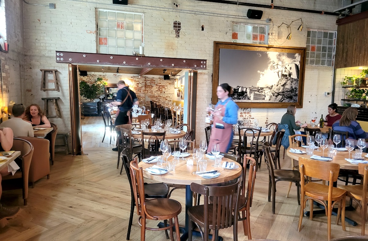 The dining room inside Corsica in RiNo. | Photo by Linnea Covington