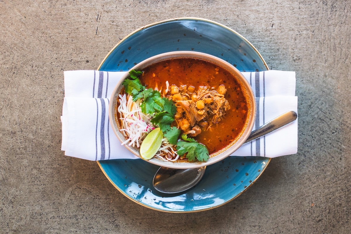 Chef Erasmo Casiano's pozole rojo. | Photo by Casey Wilson