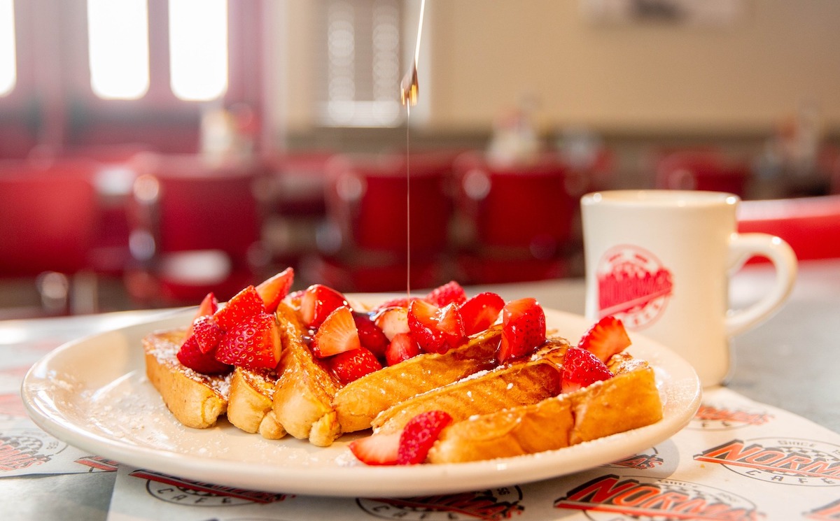 French toast with berries and syrup at Norma's Cafe. | Photo by Norma's Cafe
