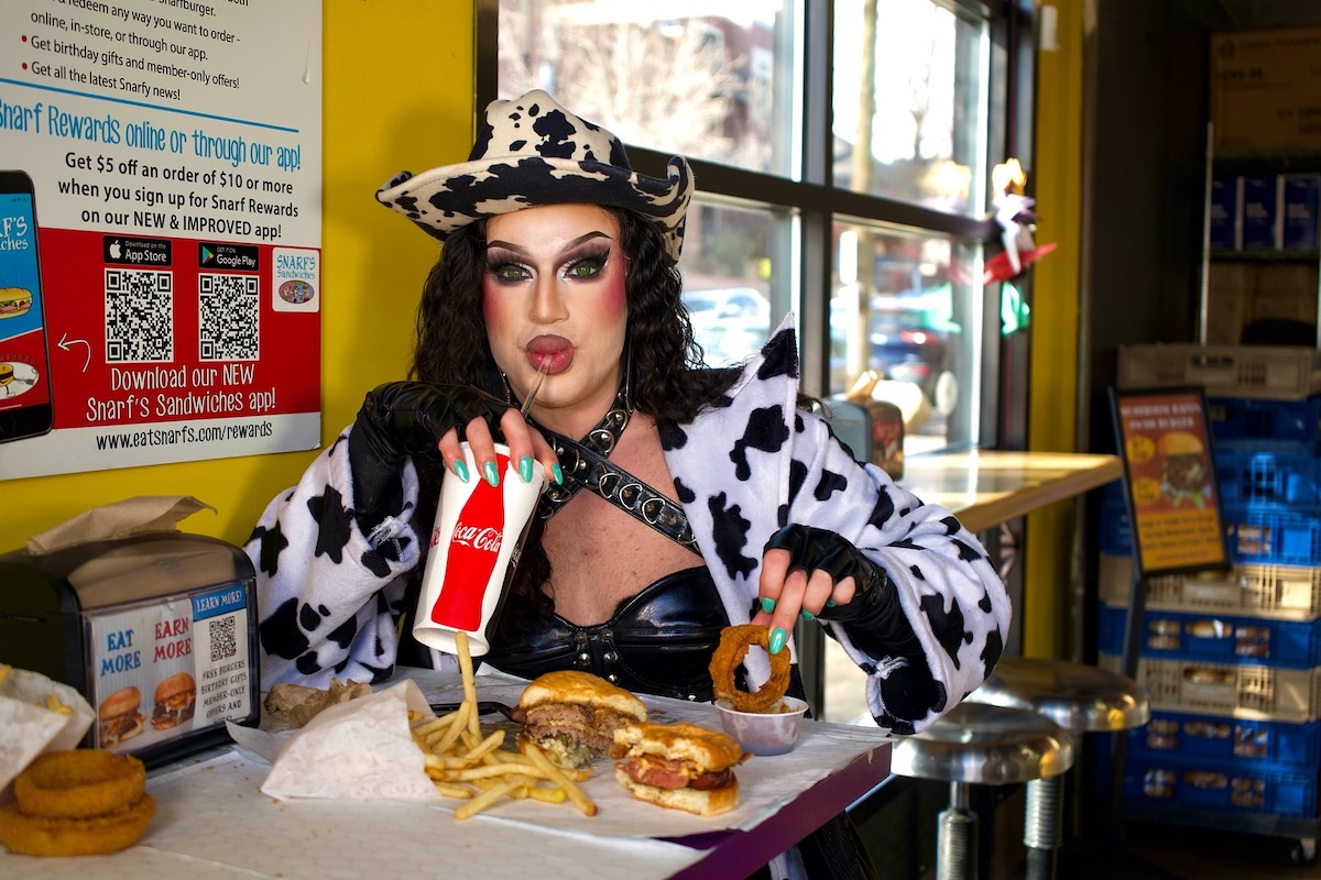 Queens Who Eat is another YouTube show, and this episode featured Snarf Burger. | Photo courtesy of Jessica L'Whor