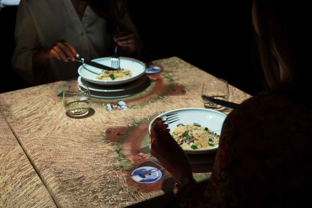 Guests revel in the whimsical 3D projections at the Le Petit Chef & Friends dining experience at Safina. | Photo by Intercontinental Houston
