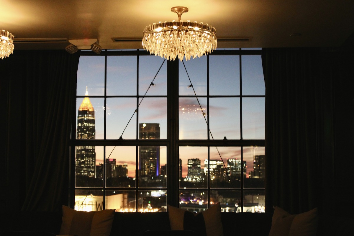 Sunset views from inside 12 Cocktail Bar. | Photo by 12 Cocktail Bar