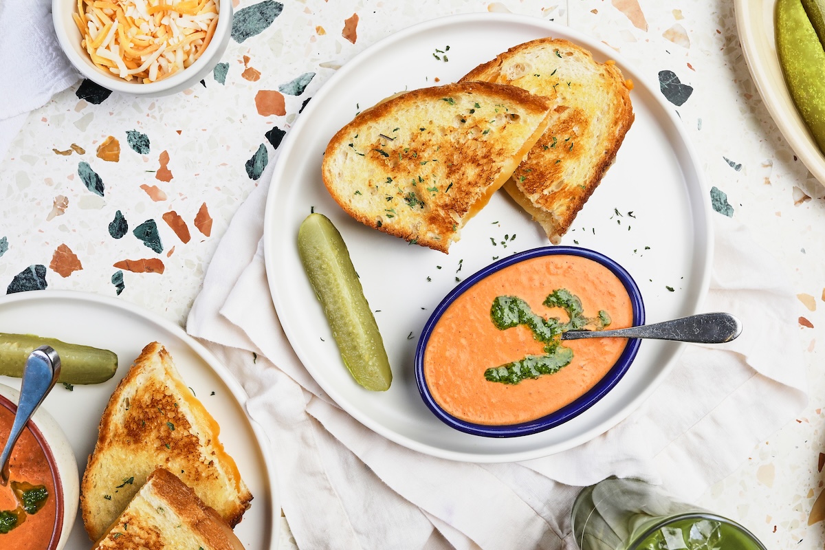 snooze-GrilledCheese_Soup 1 - DiningOut Grilled cheese and fancy tomato soup? Yum. | Photo courtesy of Snooze