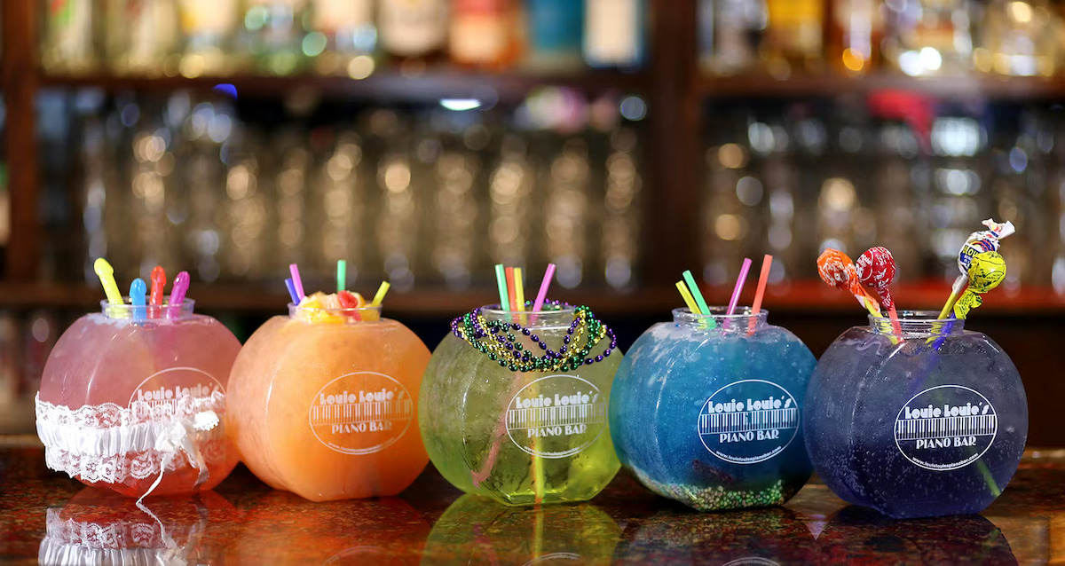 Punchbowls with playful garnishes at Punch Bowl Social. | Photo by Punch Bowl Social