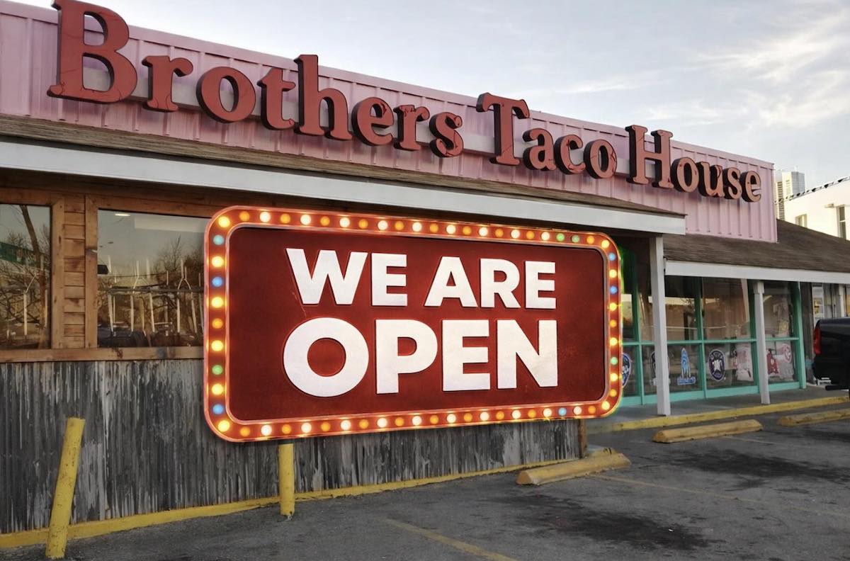 Screenshot - DiningOut The vibrant exterior of Brothers Taco House. | Photo by Brothers Taco House