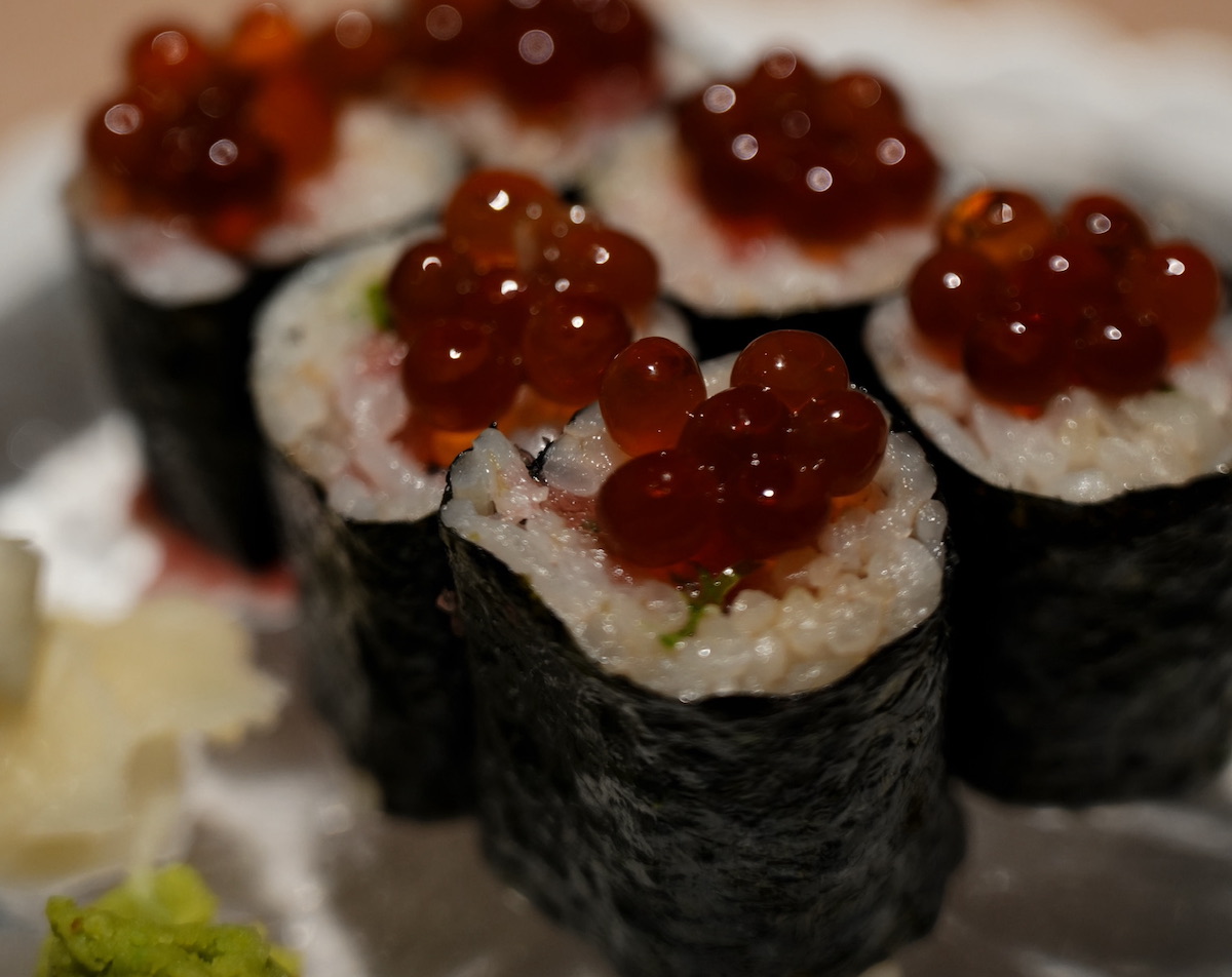 Negitoro Ikura roll at Brush. | Photo by ChingYao Wang