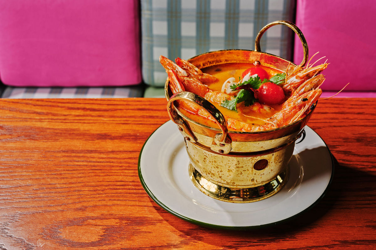 Creamy tom yum shrimp at Pink Lotus. | Photo by Andrew Thomas Lee