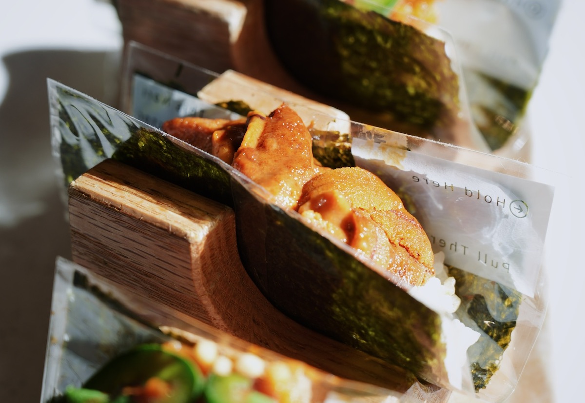 Uni handrolls at Cuddlefish. | Photo by ChingYao Wang