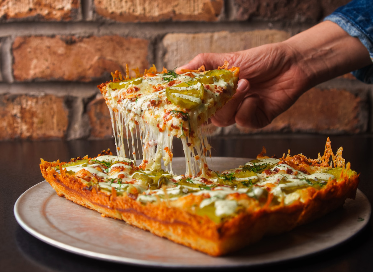 The limited time Big Dill pizza at Via 313. | Photo by Via 313