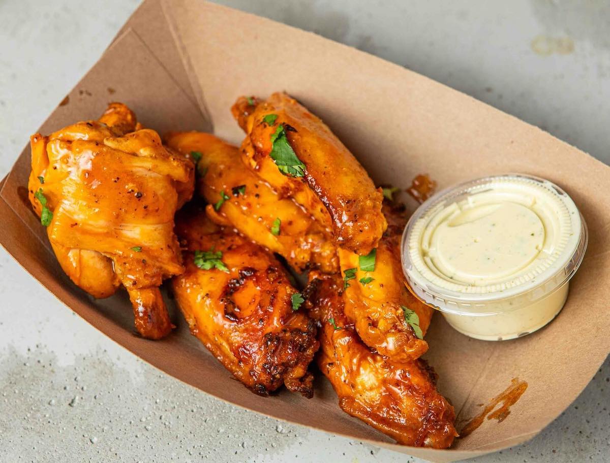 Masala wings featured at a Dhaba BBQ pop-up at Hopewell Brewing Company. | Photo by Dhaba BBQ