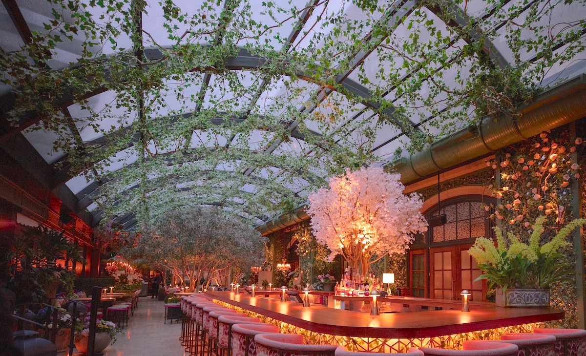 The jaw-dropping dining room with a glass roof at the Garden Room. | Photo by the Garden Room