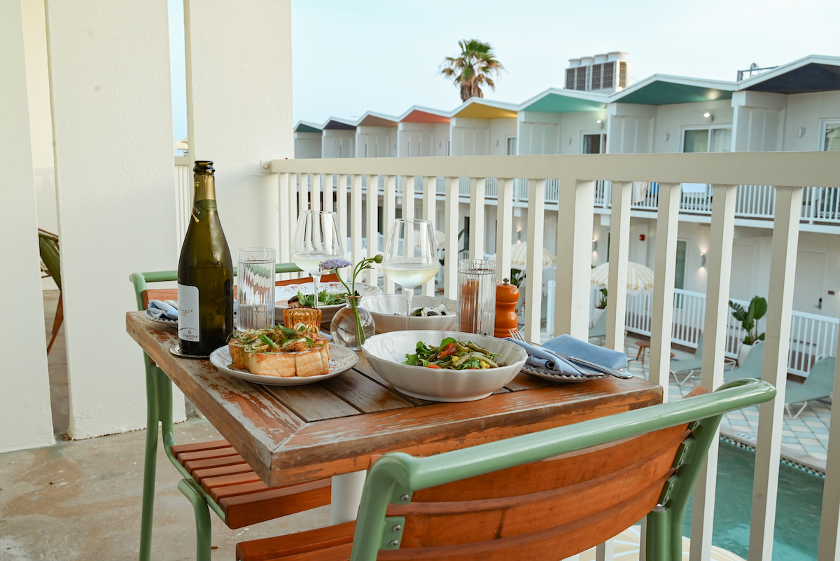 Private balcony dining at Hotel Lucine. | Photo by Hotel Lucine