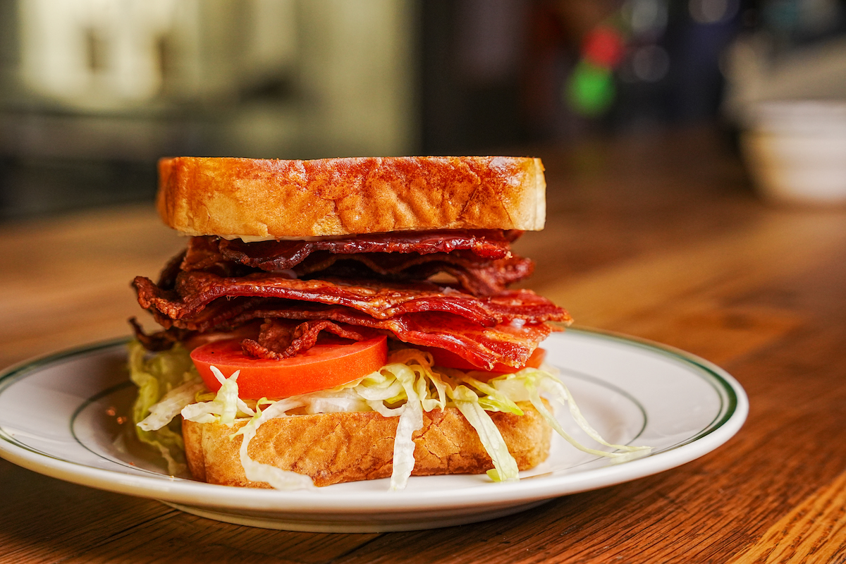 The HabibiLT with beef bacon and toum, a featured dish for the third annual Habibi Night with Craft Pita at Winnie's. | Photo by Michael Ma
