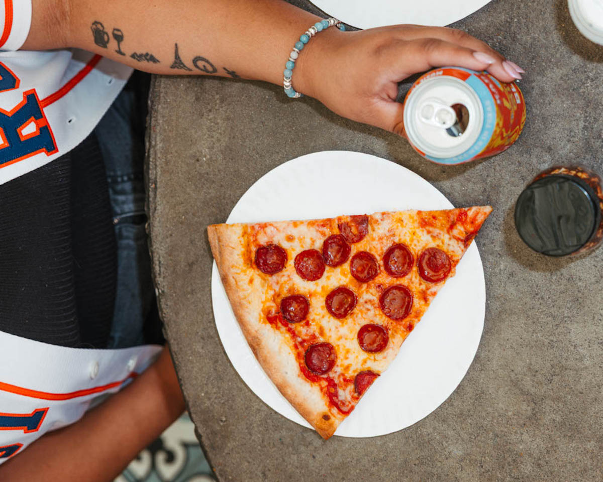 A slice of pepperoni at Home Slice Pizza. | Photo by Home Slice Pizza