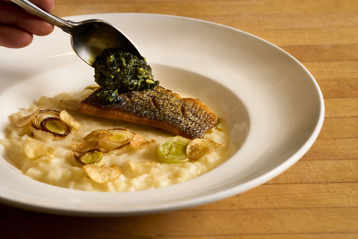 Hotel_Teatro_Nickel_1 - DiningOut Locally raised Alamos Striped Bass is a specialty at The Nickel. | Photo courtesy of Hotel Teatro