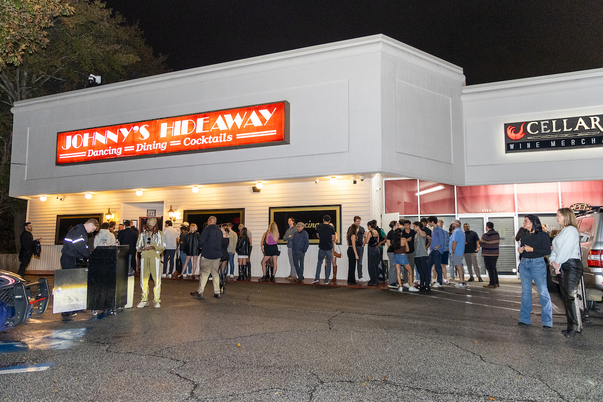 Crowds gather outside Johnny's Hideaway. | Photo by Johnny's Hideaway