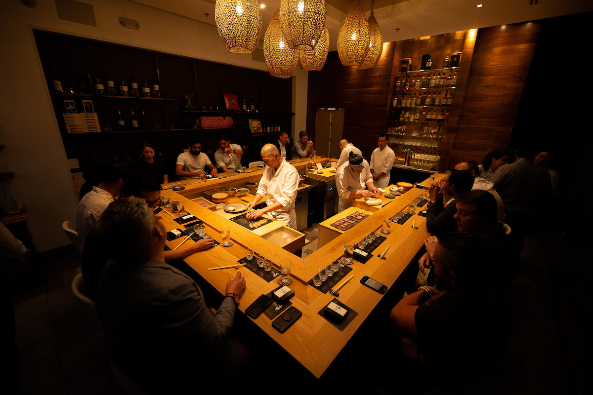 Diners enjoy views of the chef preparations at Namo. | Photo by Namo