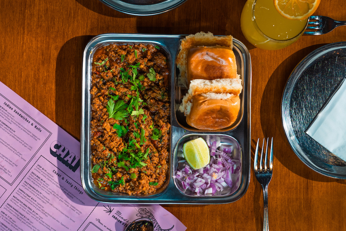 Kheema pav at Chai Pani. | Photo by Abhish Desai