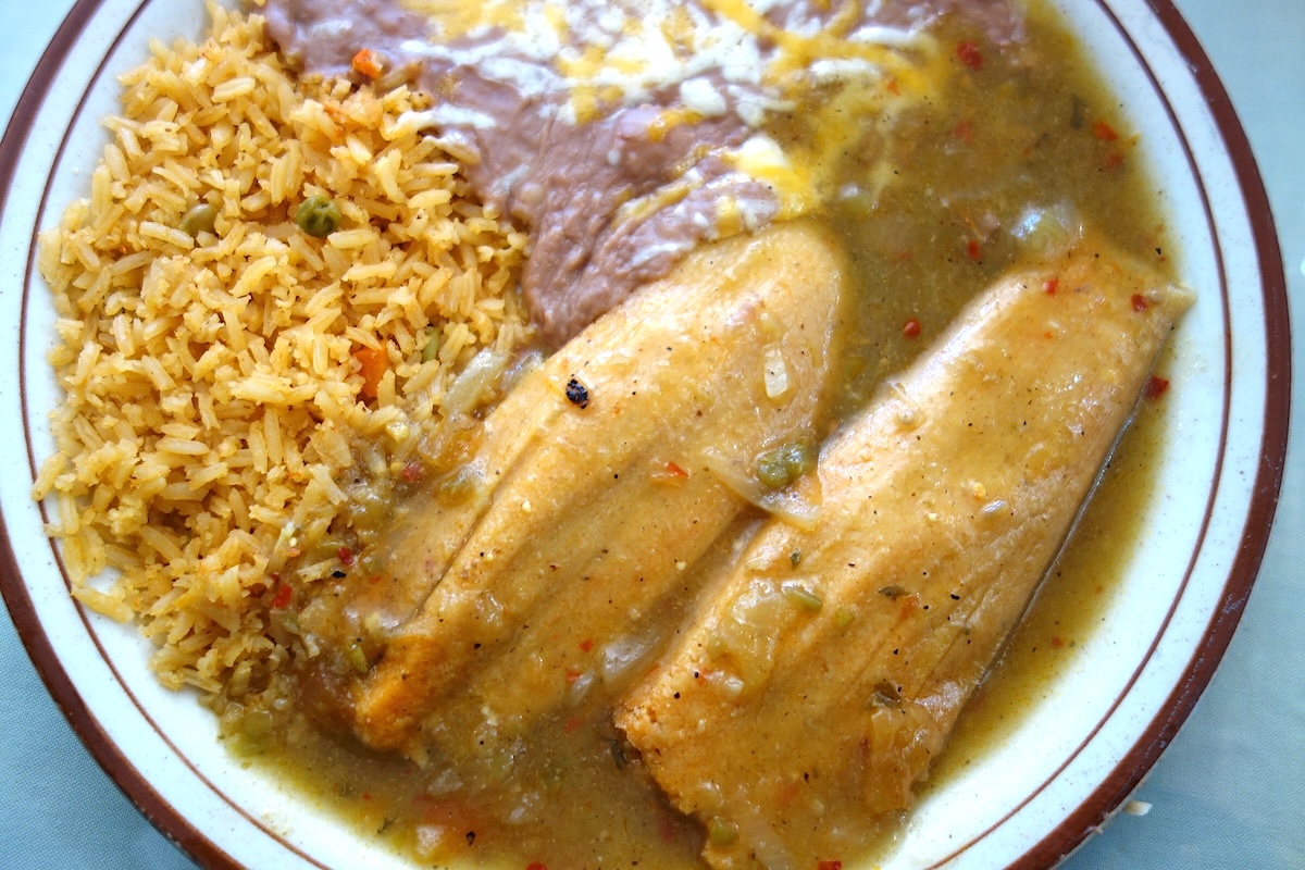 The pork tamales at La Pasadita Inn in Uptown. | Photo by Ruth Tobias