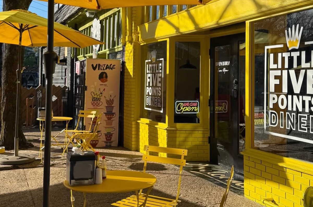 The bright patio at Little Five Points Diner. | Photo by Little Five Points Diner