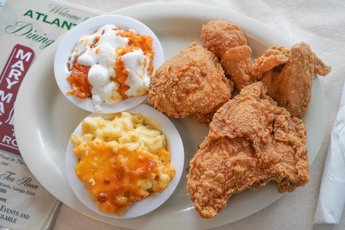 Fried chicken with sides at Mary Mac's Tea Room. | Photo by Mary Mac's Tea Room