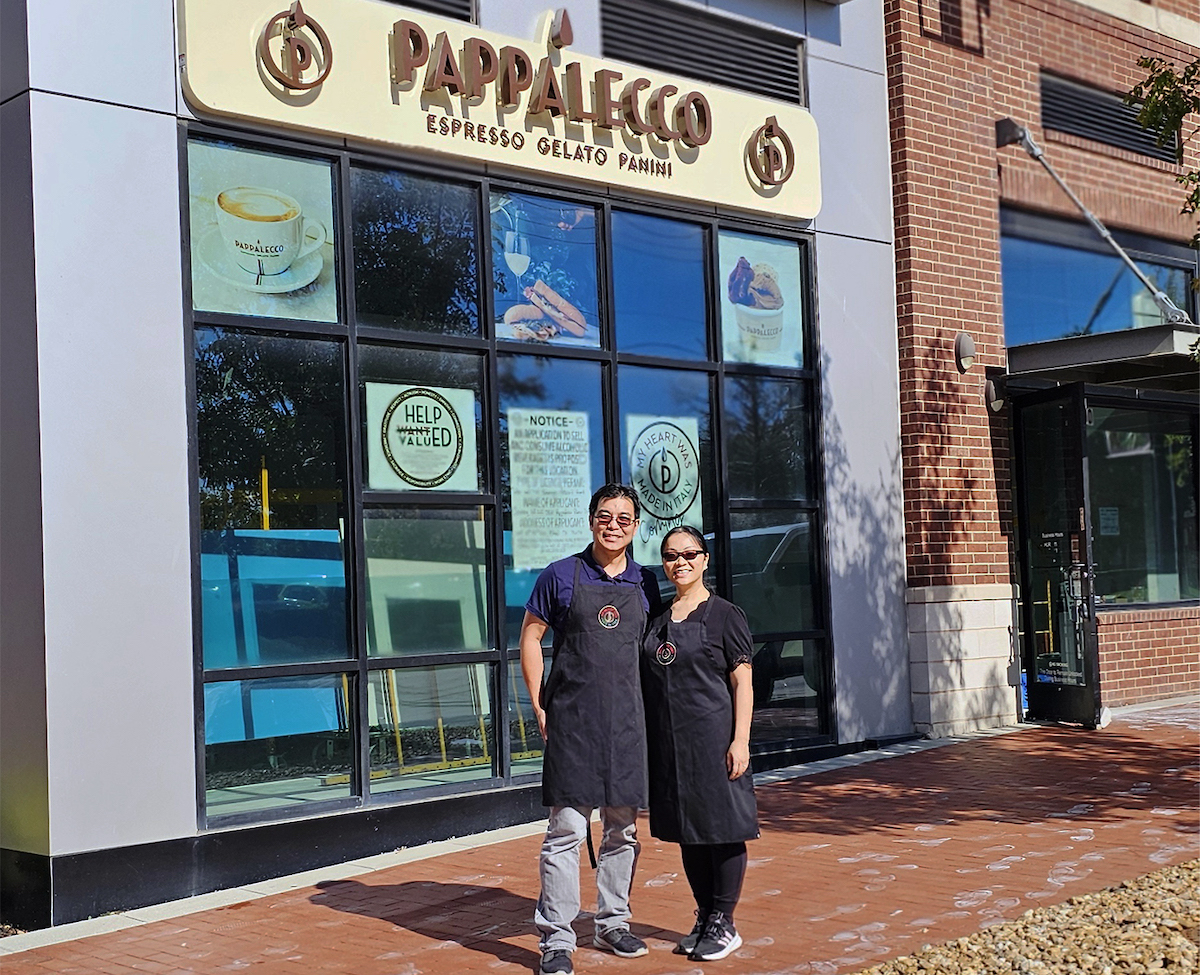 Husband and wife team Jolly Chen and Chi Yan outside Pappalecco in Plano. | Photo by Pappalecco