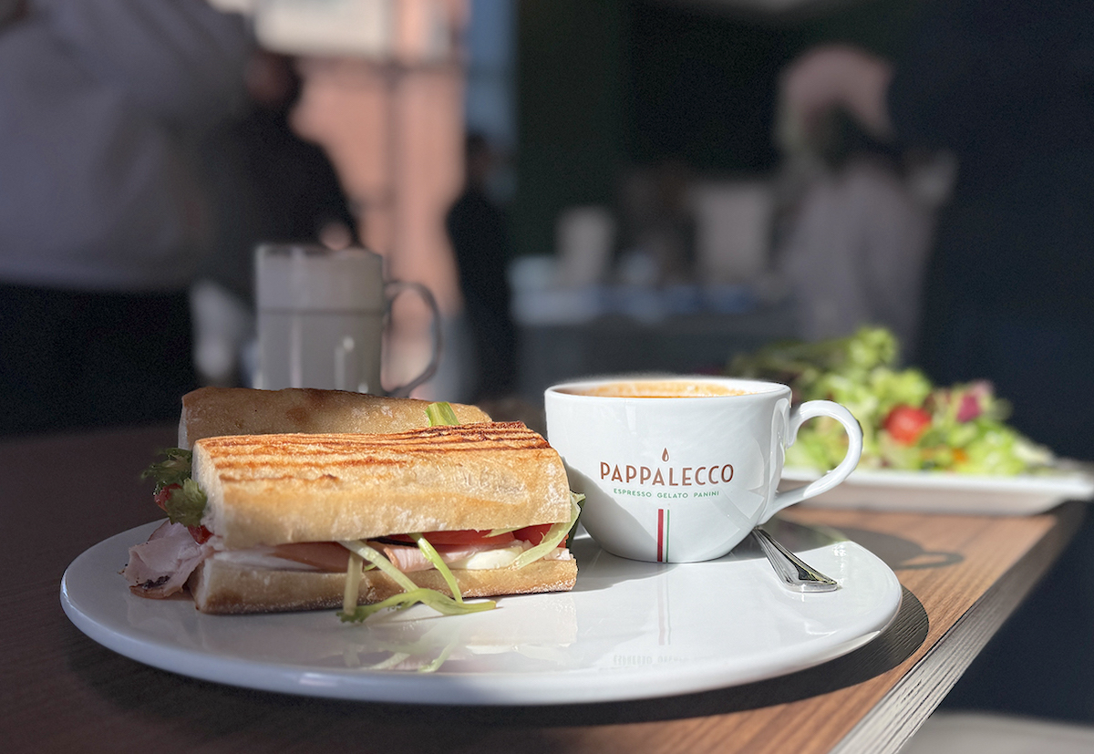 Panini with coffee at Pappalecco. | Photo by Desiree Gutierrez