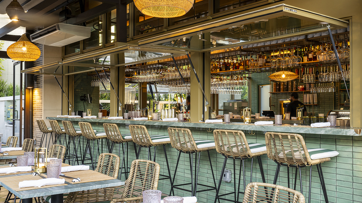 The patio at Rose Cafe. | Photo by Evan Sung