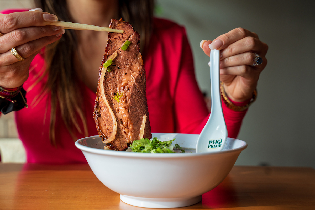  Pitmaster’s Pho, a collaboration between Pho Prime and Gatlin's BBQ. | Photo by Sergio Trevino