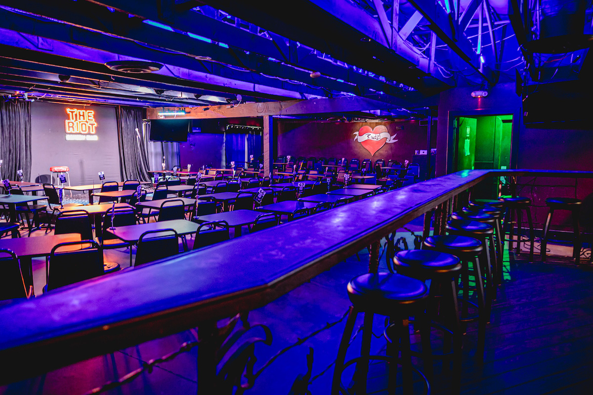 The upstairs set up for comedy shows at Rudyard's. | Photo by Rudyard's
