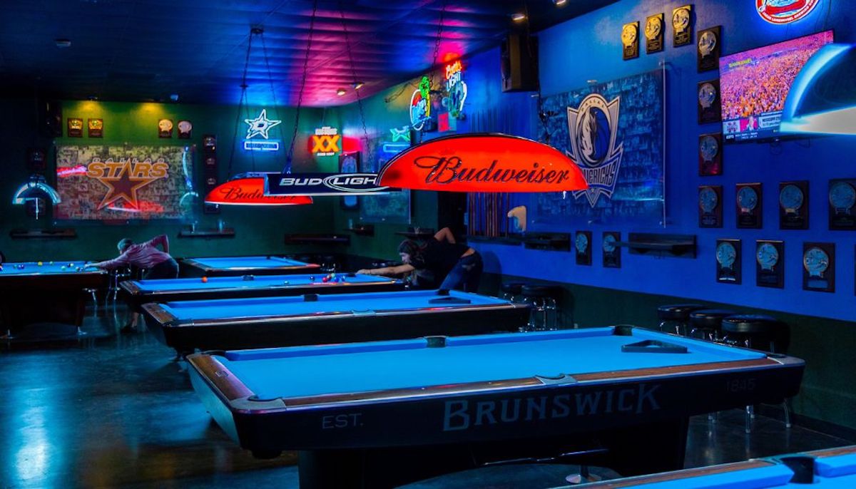 The pool tables at Sharky’s Bar, Grill & Games. | Photo by Sharky’s Bar, Grill & Games